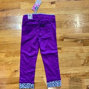Brand New! Lee Girls Leopard Cuffed Pants Sz 5